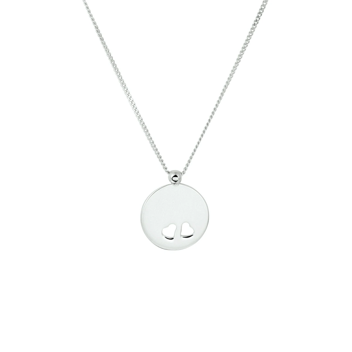 graveercollier rondje 40 + 5 cm zilver gerhodineerd
