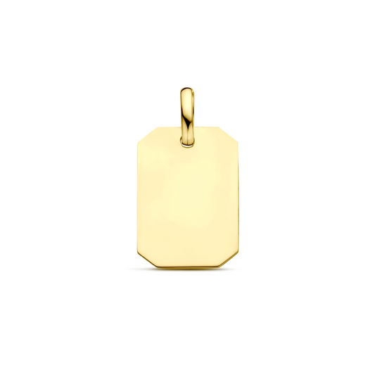 graveerhanger 20 mm 14K geelgoud