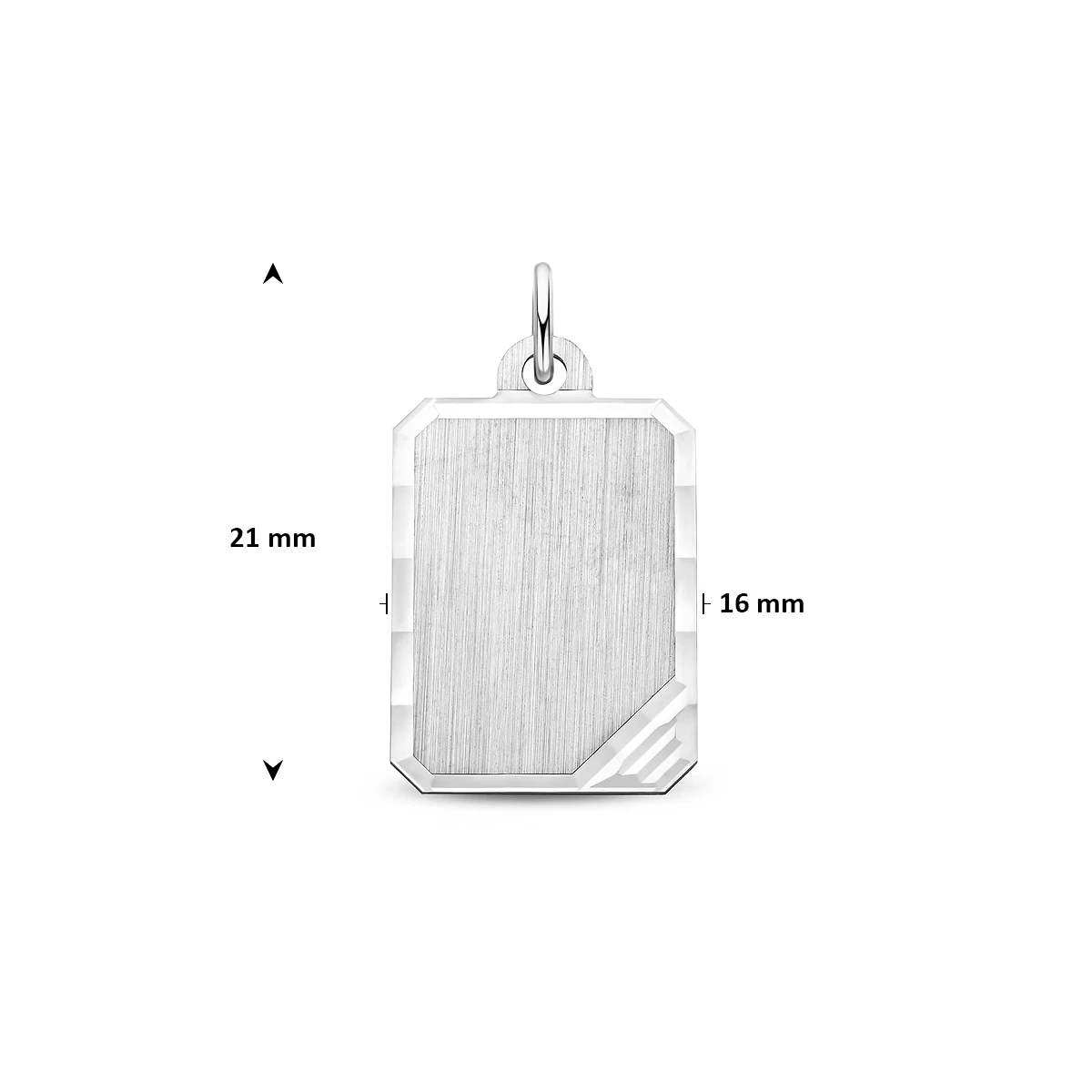 graveerhanger gediamanteerd zilver gerhodineerd