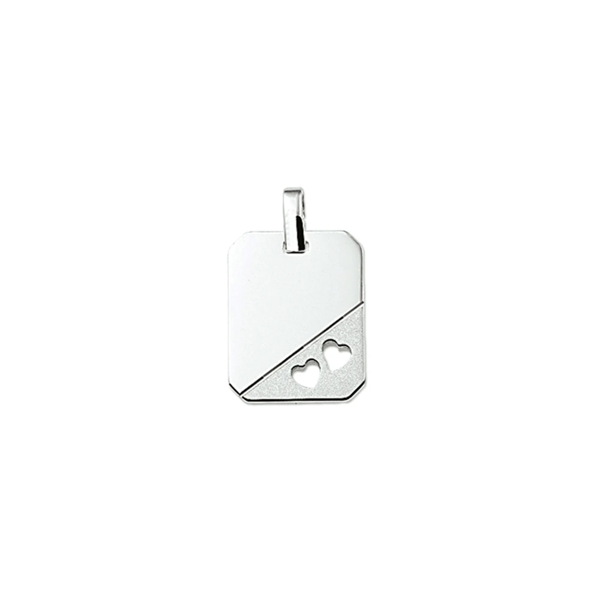 graveerhanger gestanste hartjes zilver gerhodineerd