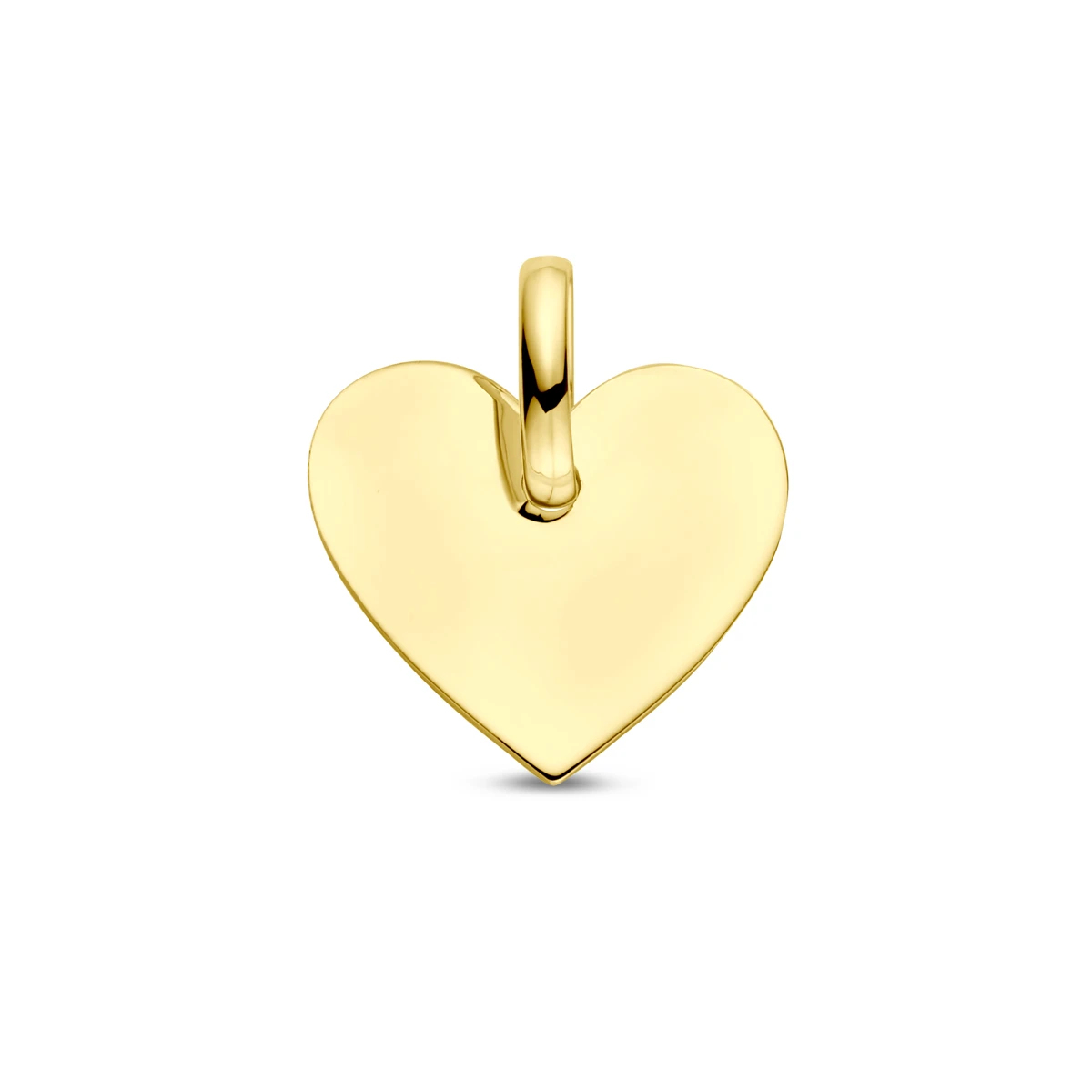 graveerhanger hart 13 mm 14K geelgoud