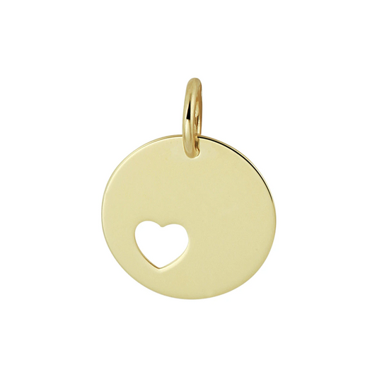 graveerhanger hart 14K geelgoud