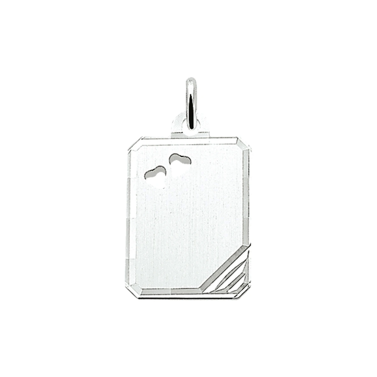 graveerhanger hart gediamanteerd zilver wit