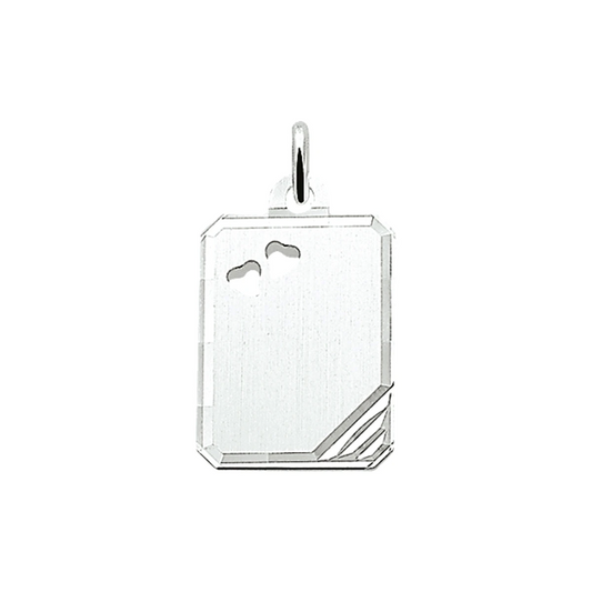 graveerhanger hart gediamanteerd zilver wit