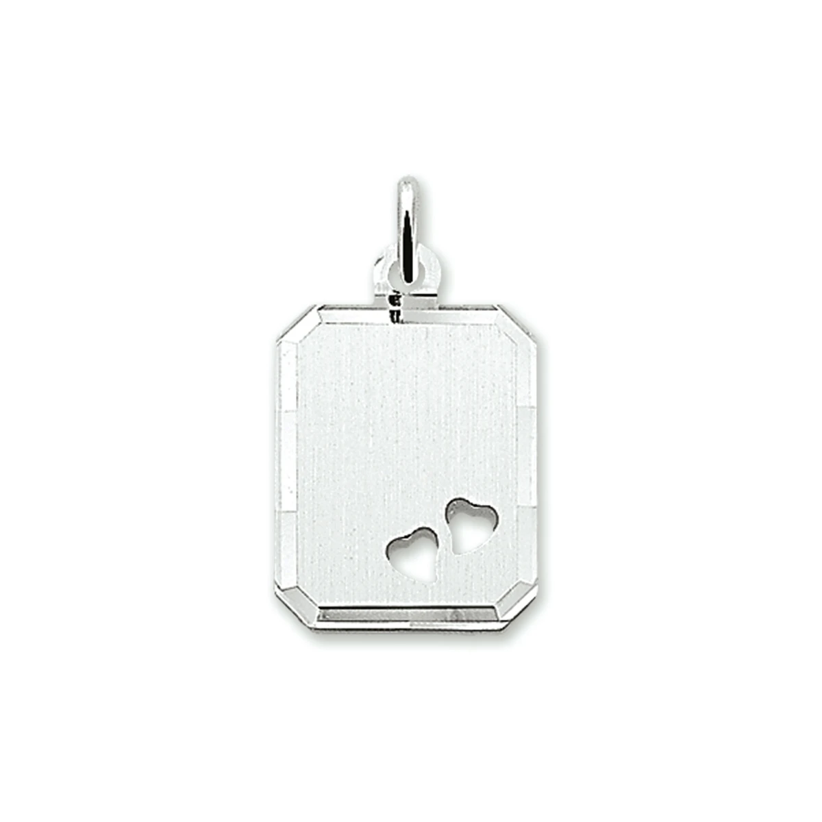 graveerhanger hartjes gediamanteerd zilver gerhodineerd