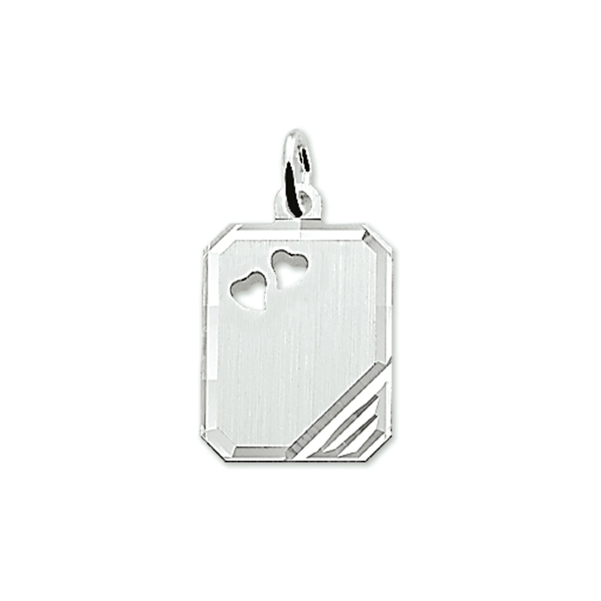 graveerhanger hartjes gediamanteerd zilver gerhodineerd