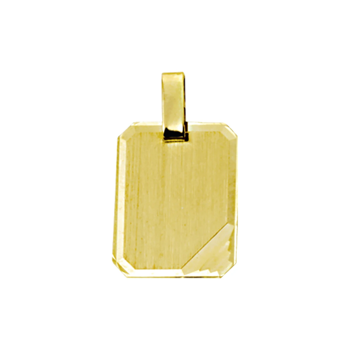 graveerhanger mat gediamanteerd 14K geelgoud