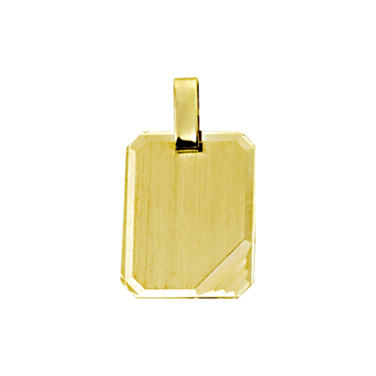 graveerhanger mat gediamanteerd 14K geelgoud