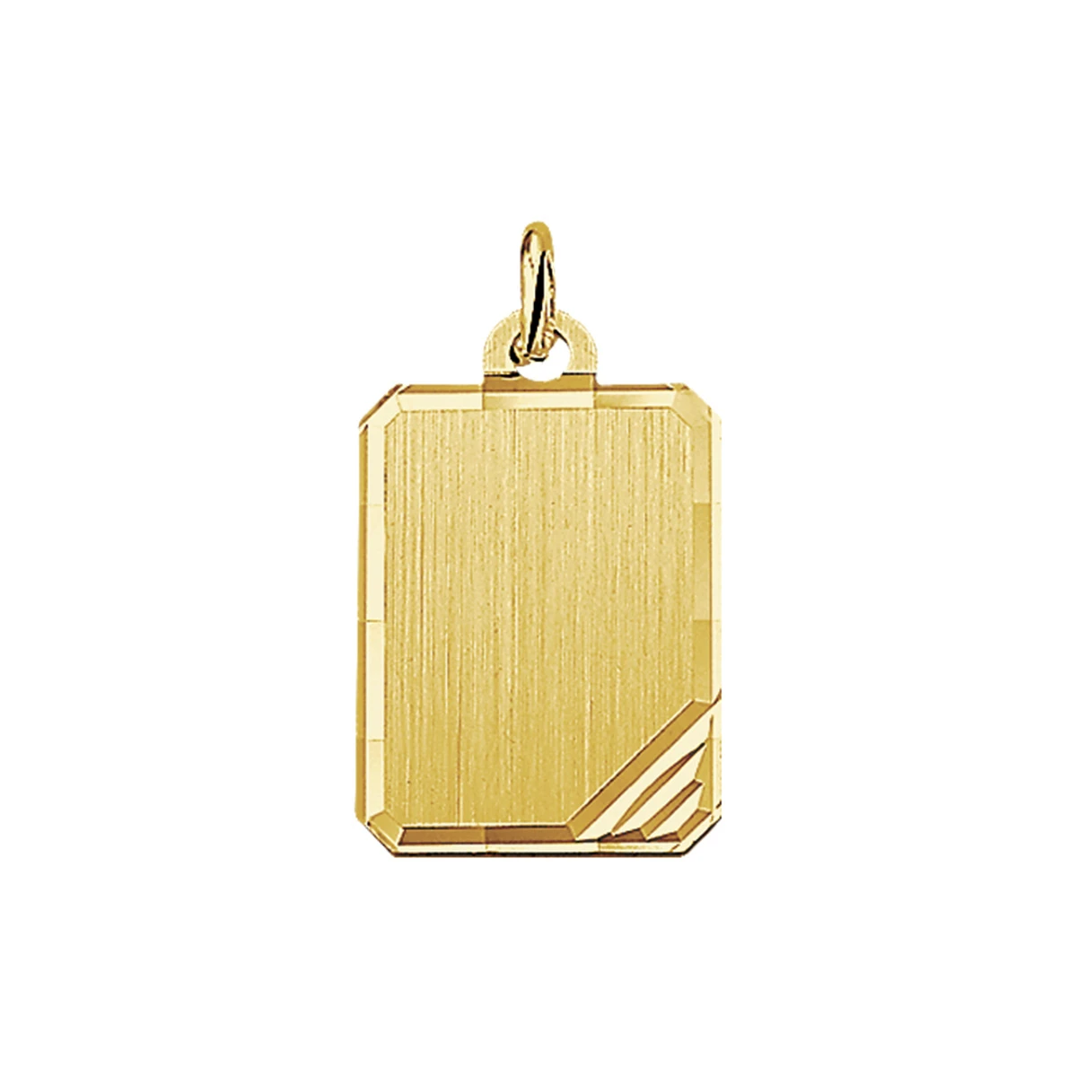 graveerhanger mat gediamanteerd 14K geelgoud