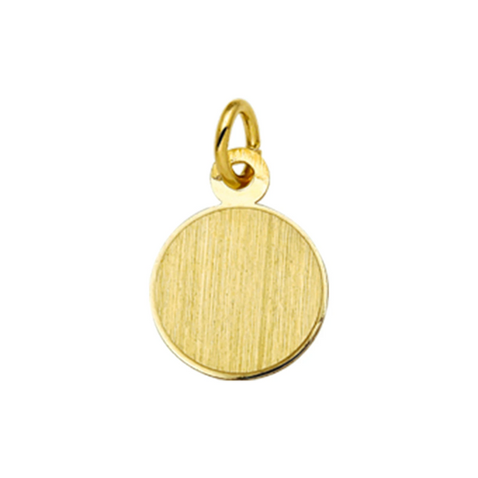 graveerhanger mat gediamanteerd 14K geelgoud