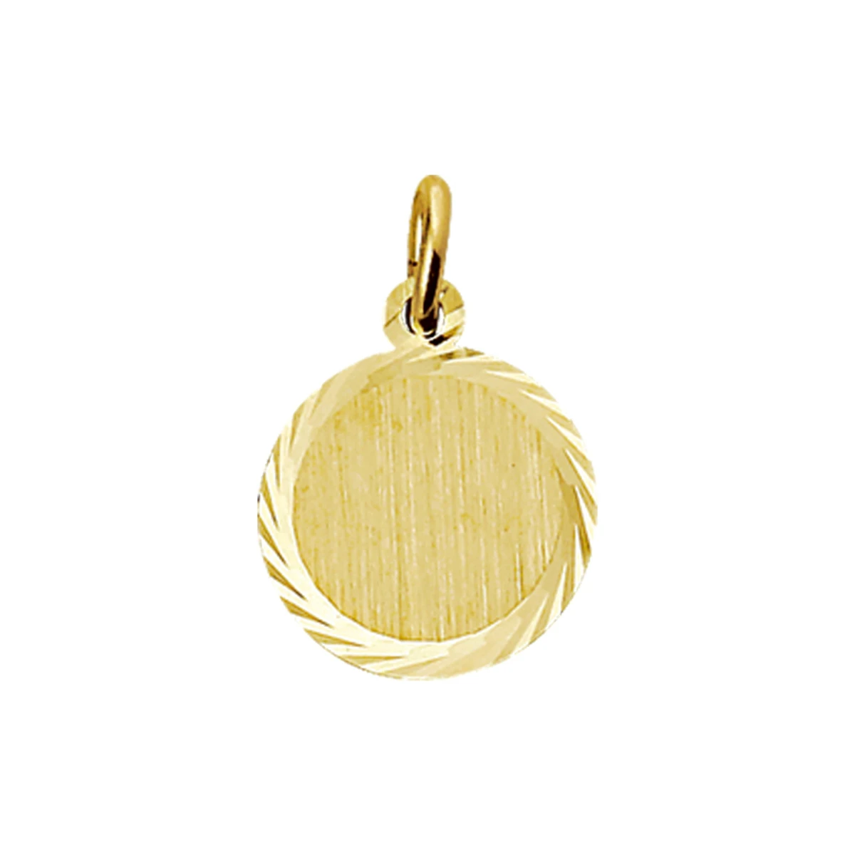 graveerhanger mat gediamanteerd 14K geelgoud