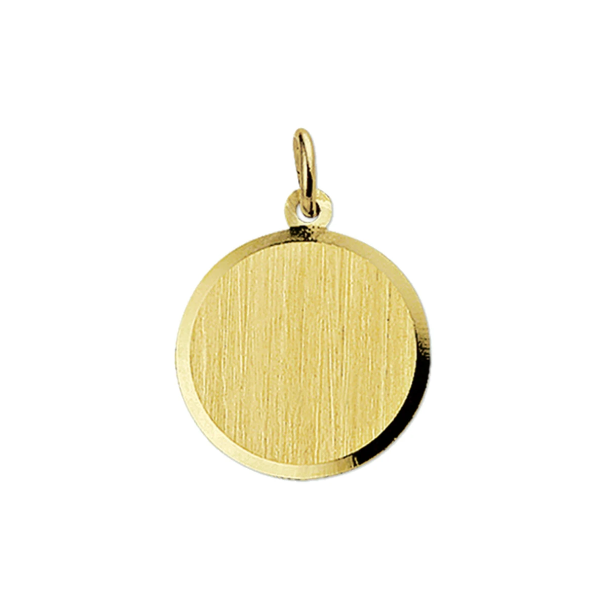 graveerhanger mat gediamanteerd 14K geelgoud