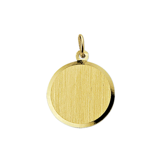 graveerhanger mat gediamanteerd 14K geelgoud