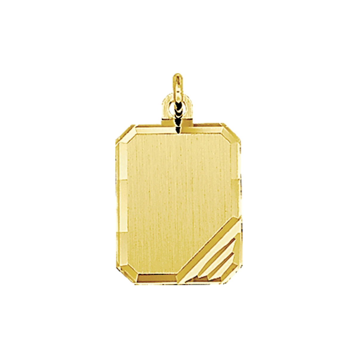 graveerhanger mat gediamanteerd 16 mm 14K geelgoud
