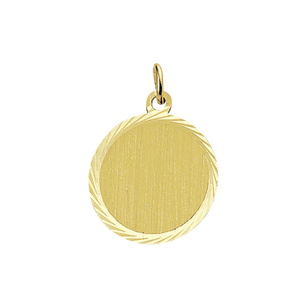 graveerhanger mat gediamanteerd 14K geelgoud