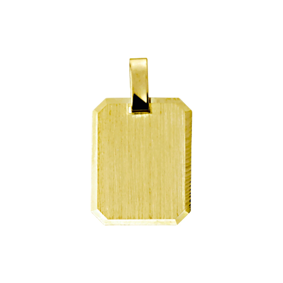 graveerhanger mat gediamanteerd 14K geelgoud