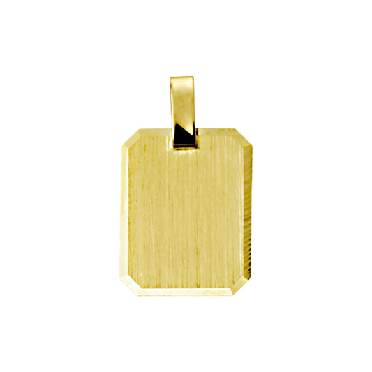 graveerhanger mat gediamanteerd 14K geelgoud