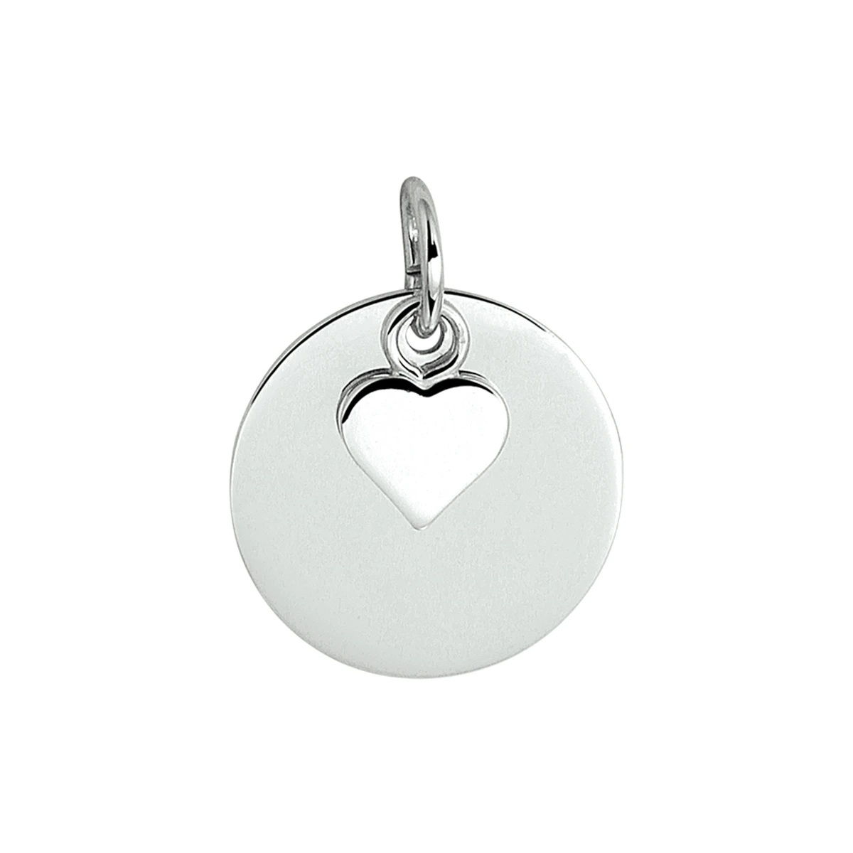 graveerhanger met hart zilver gerhodineerd