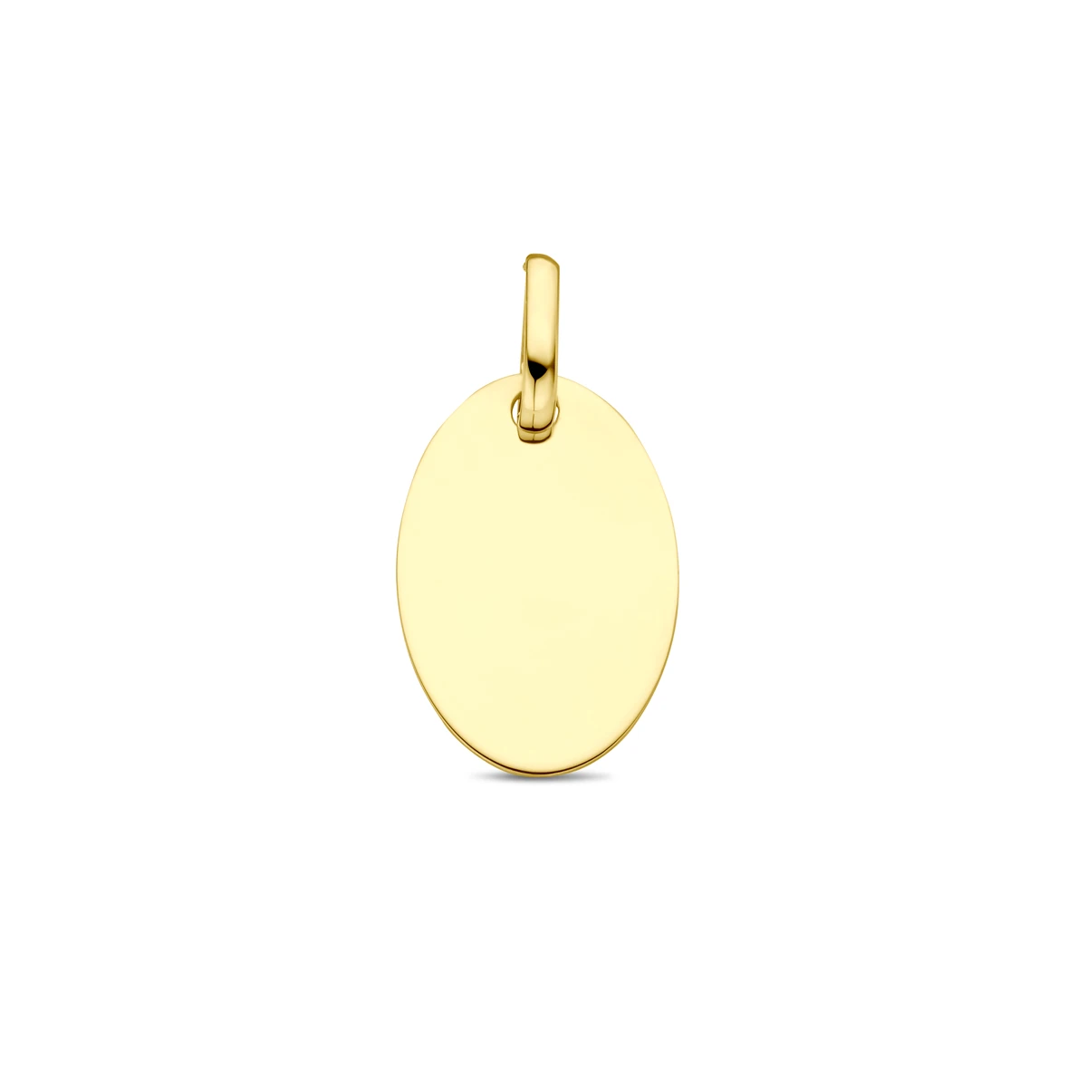 graveerhanger ovaal 14K geelgoud
