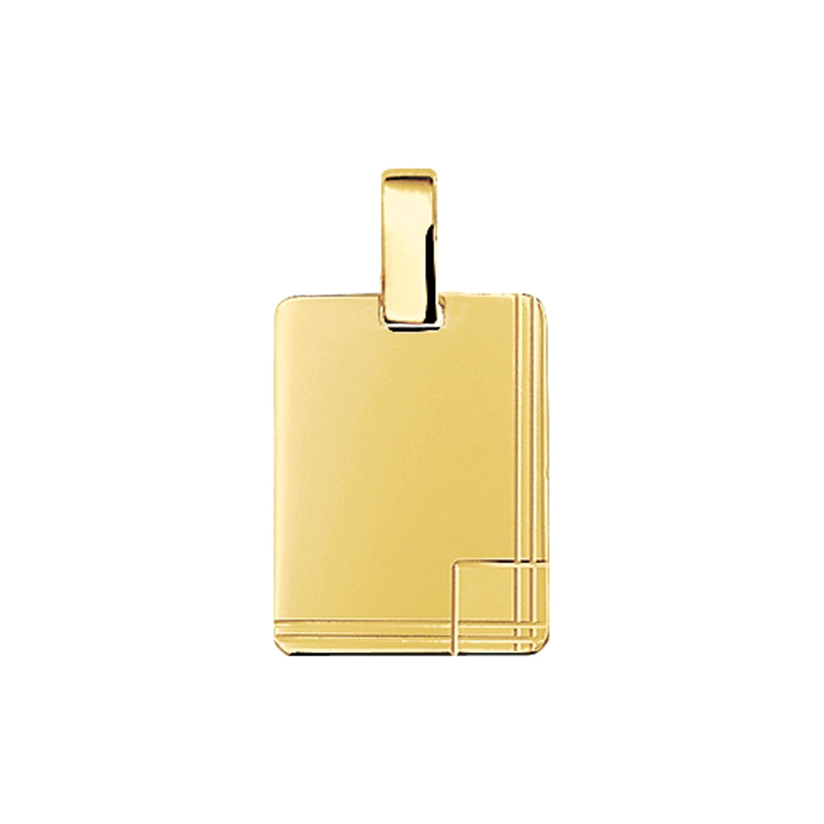 graveerhanger poli/mat gediamanteerd 14K geelgoud