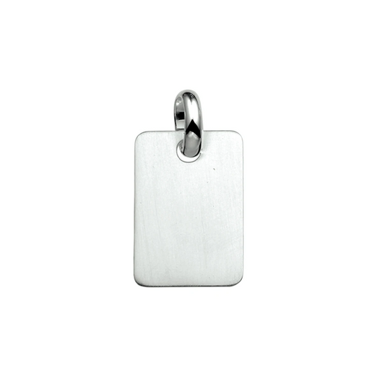 graveerhanger poli/mat zilver wit
