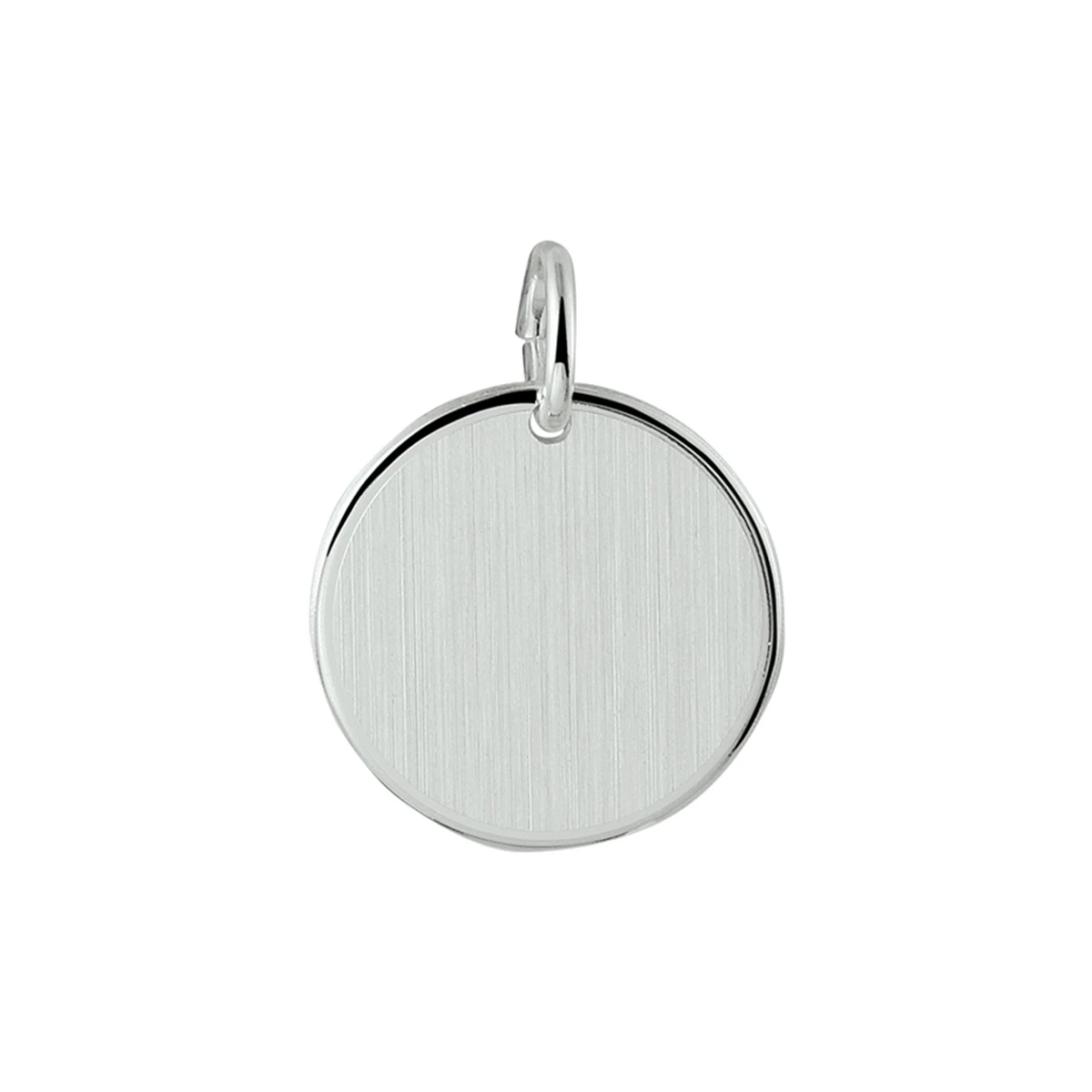 graveerhanger rond gediamanteerd zilver wit
