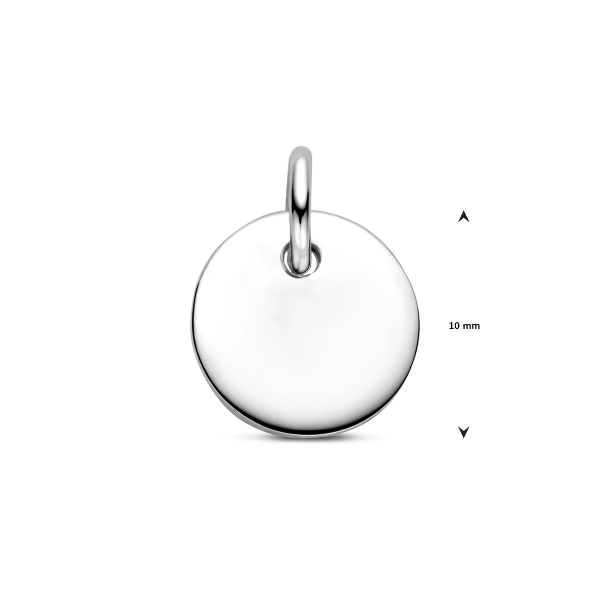 graveerhanger rond zilver gerhodineerd