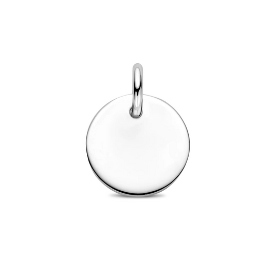 graveerhanger rond zilver gerhodineerd