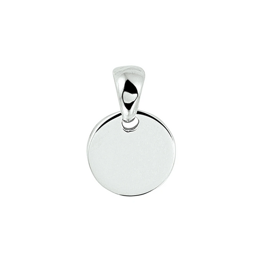 graveerhanger rond zilver gerhodineerd