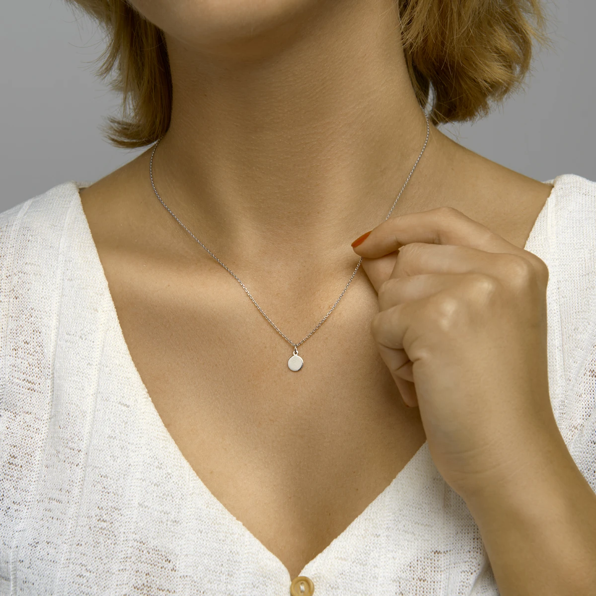 graveerhanger rond zilver gerhodineerd
