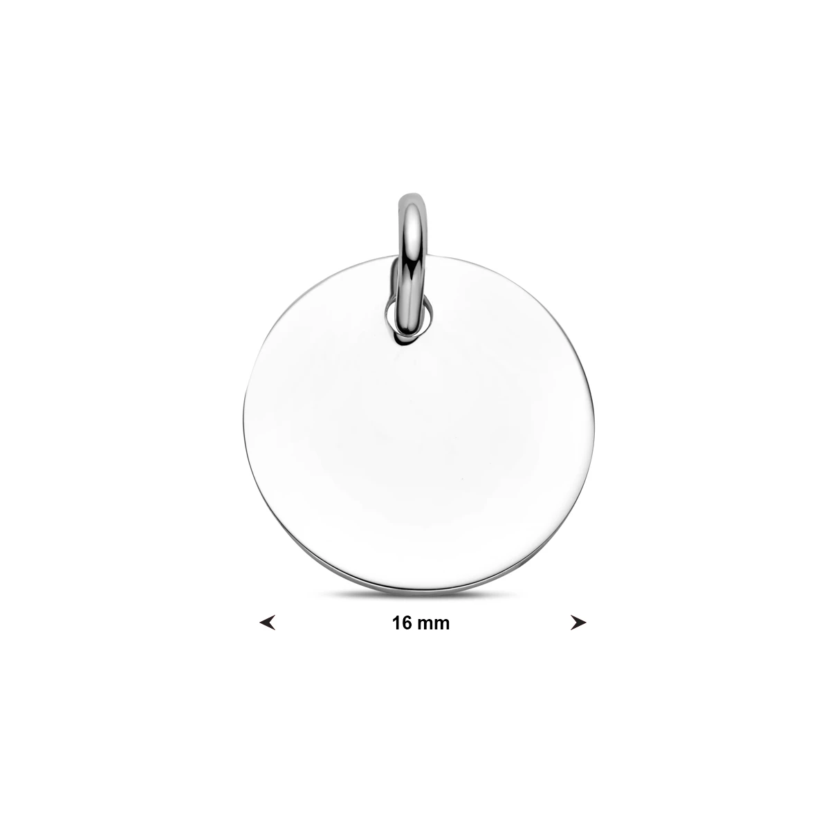 graveerhanger rond zilver gerhodineerd
