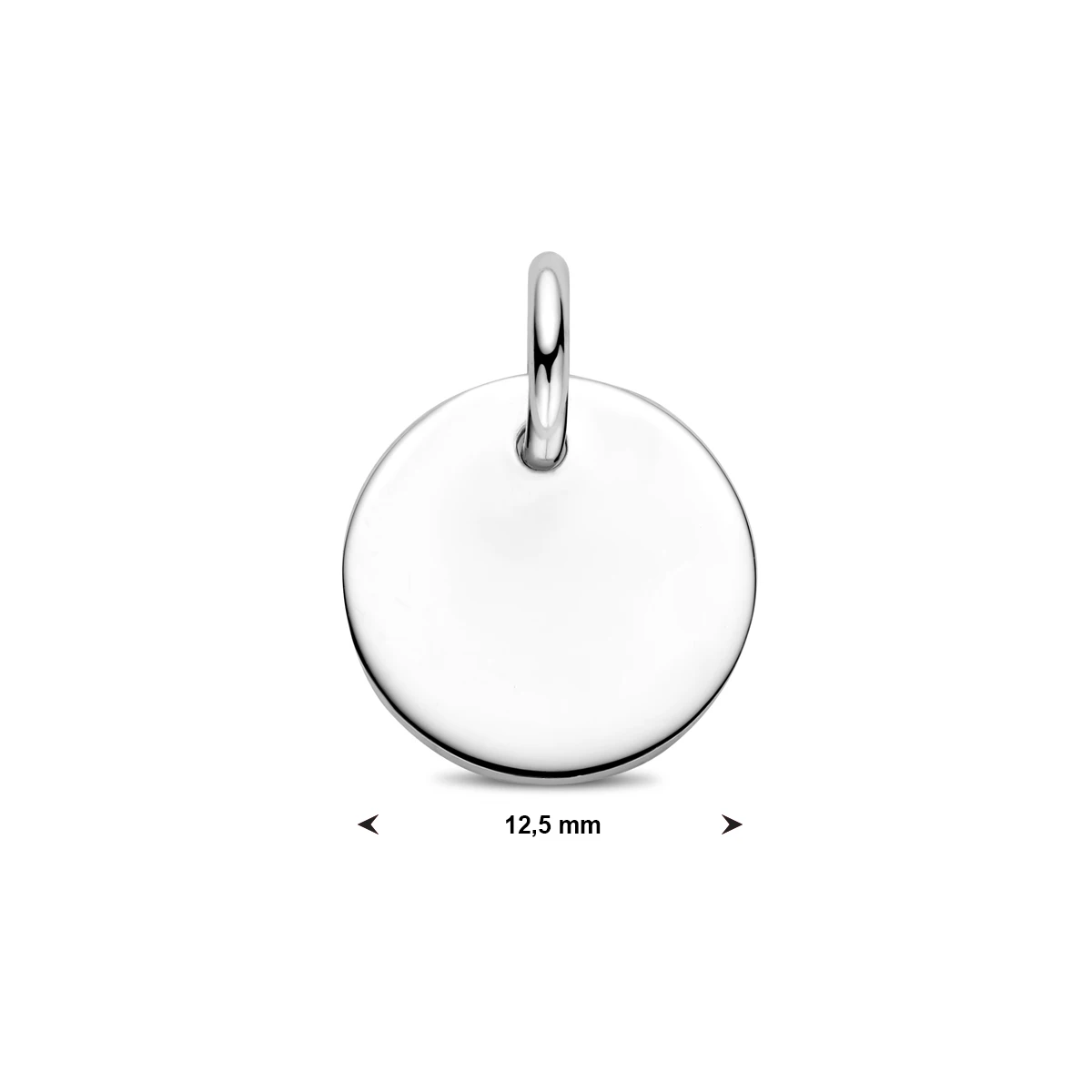 graveerhanger rond zilver gerhodineerd