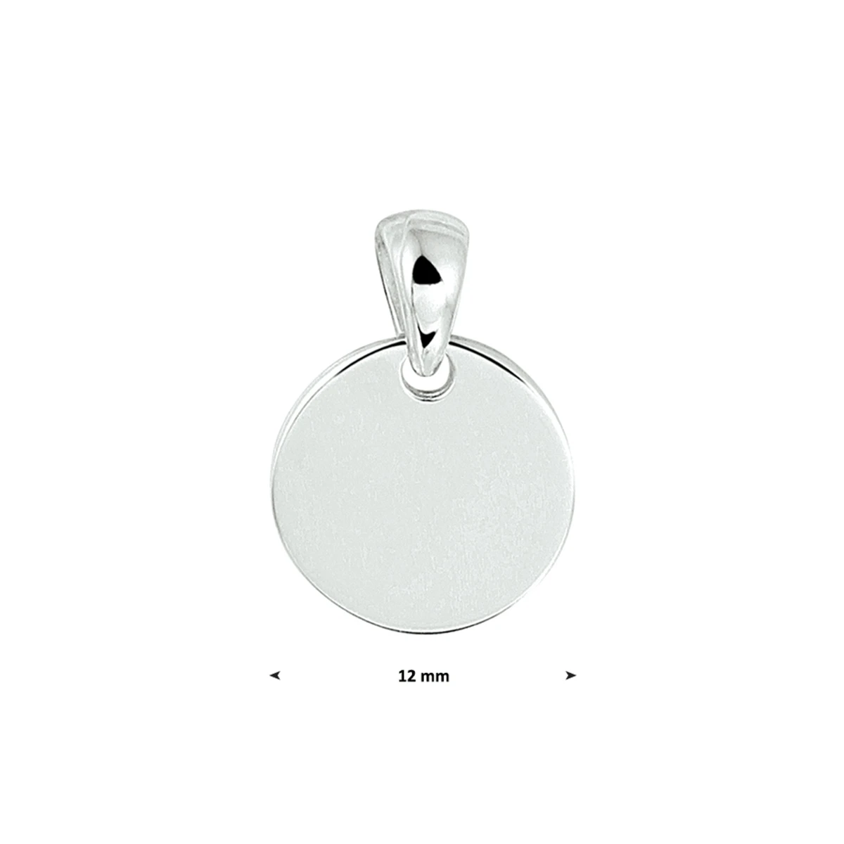 graveerhanger rond zilver gerhodineerd