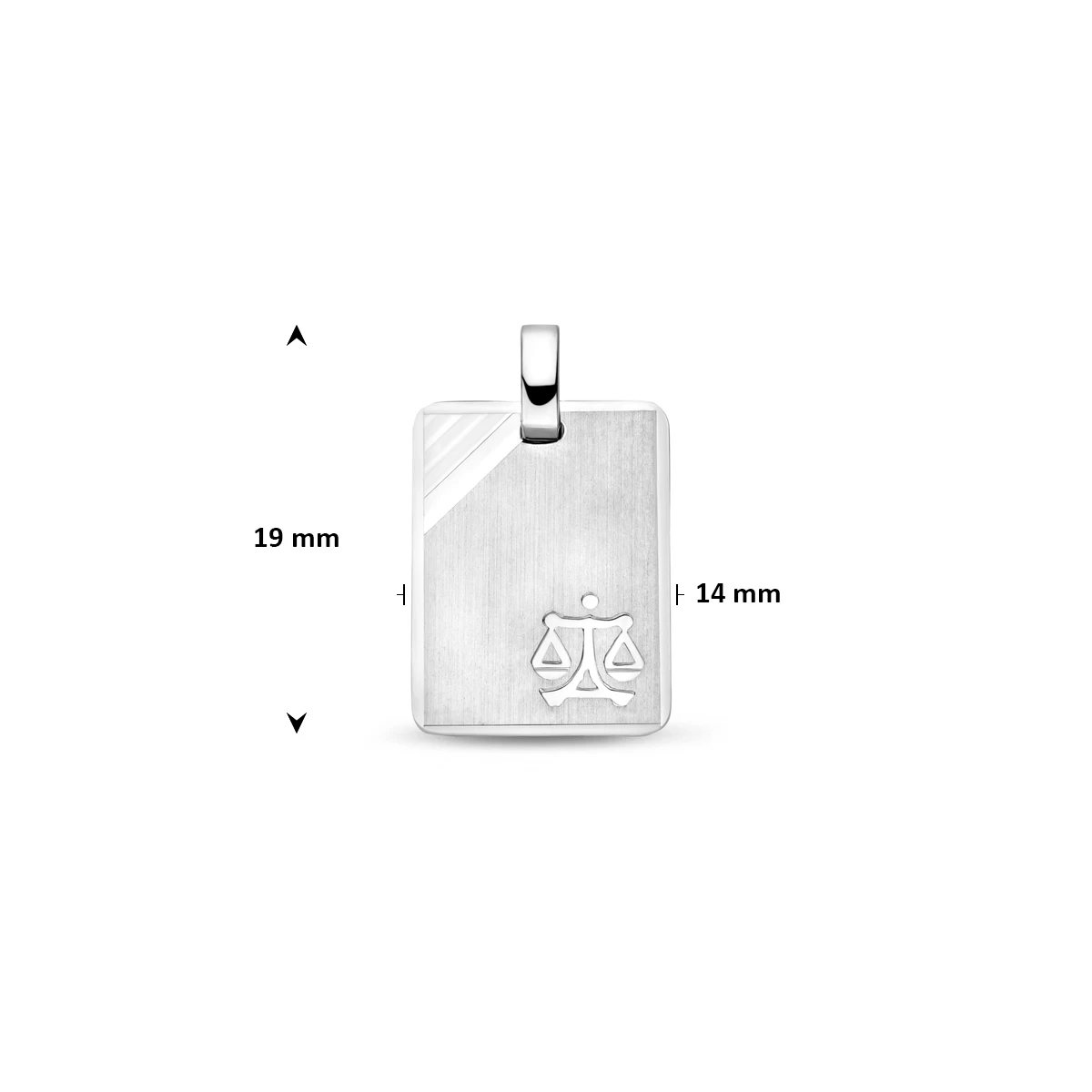 graveerhanger sterrenbeeld gediamanteerd zilver gerhodineerd