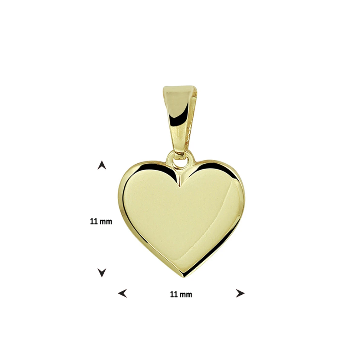 graveerhartje 14K geelgoud