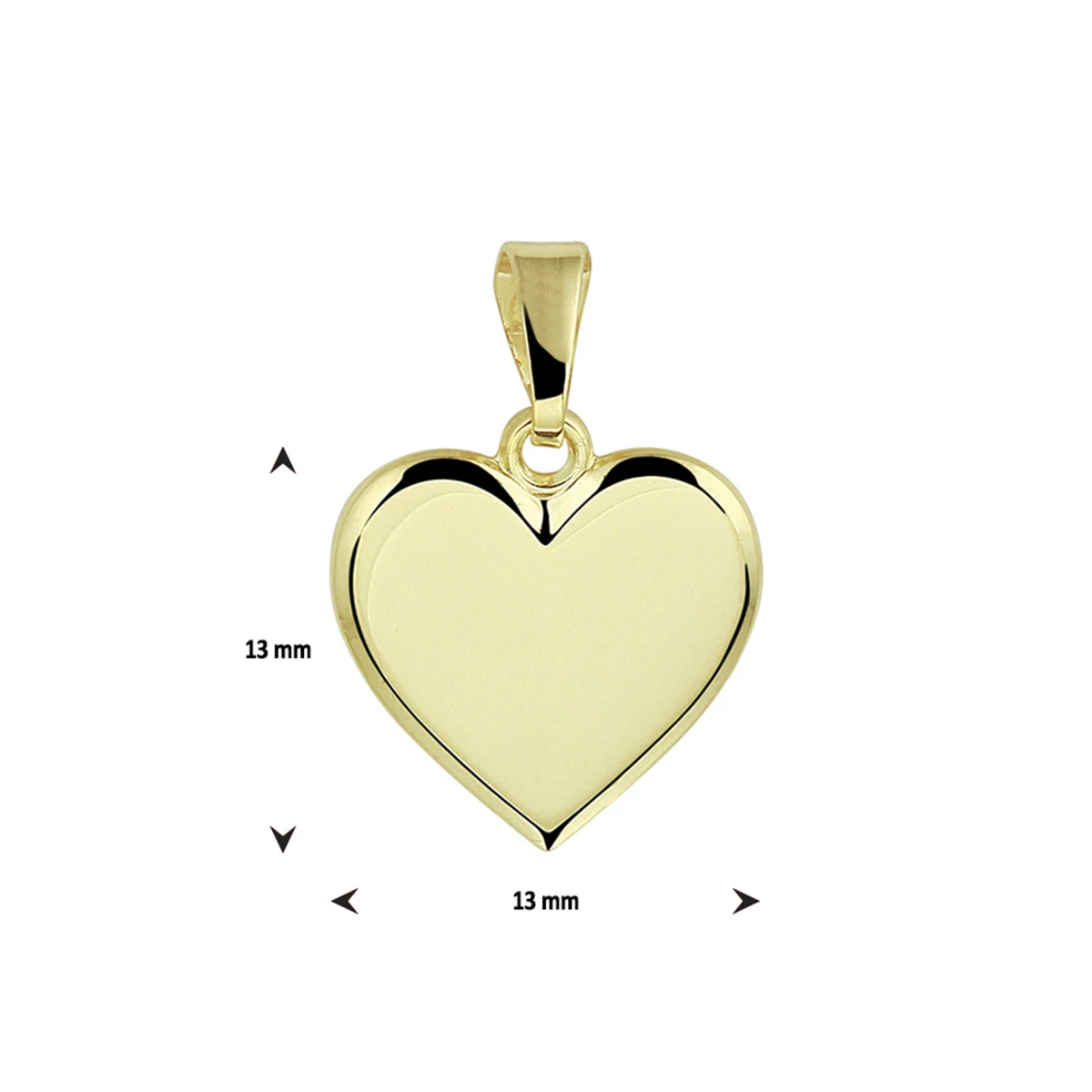 graveerhartje 14K geelgoud