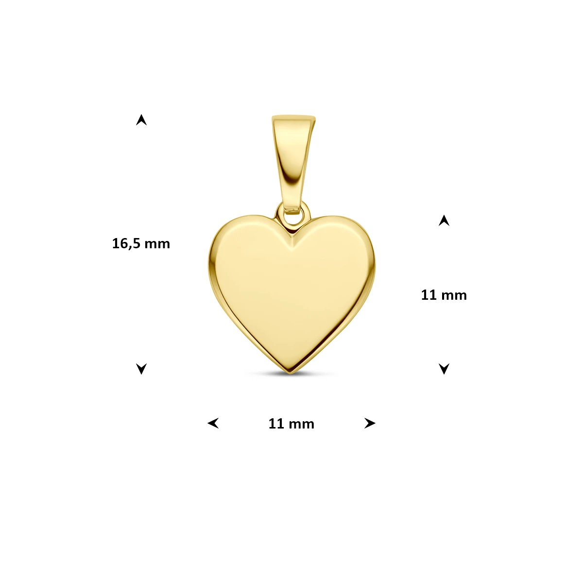 graveerhartje 14K geelgoud