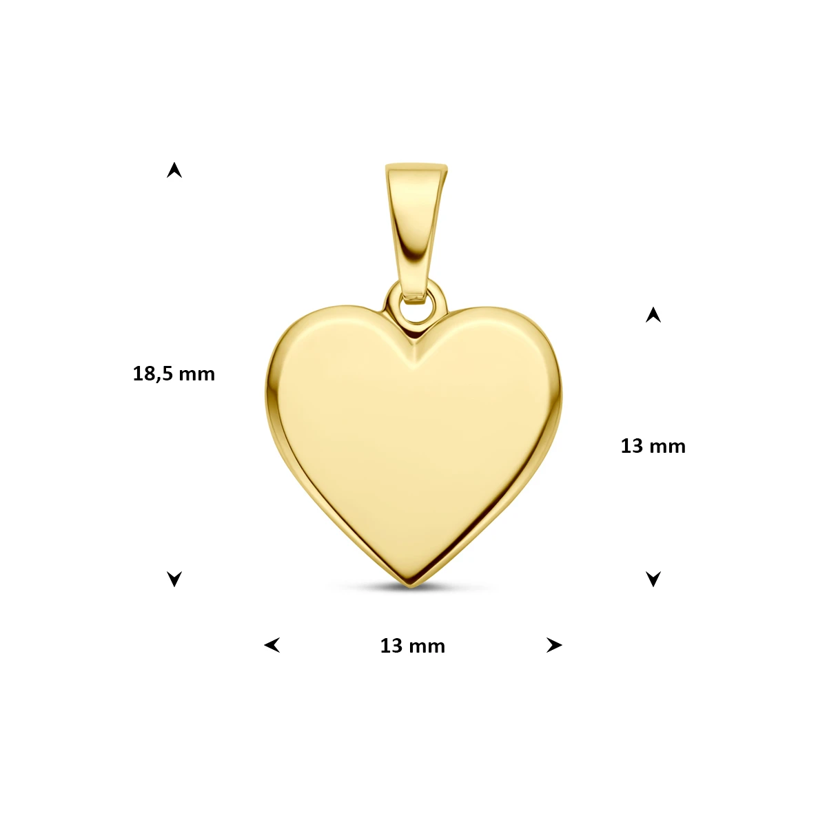 graveerhartje 14K geelgoud