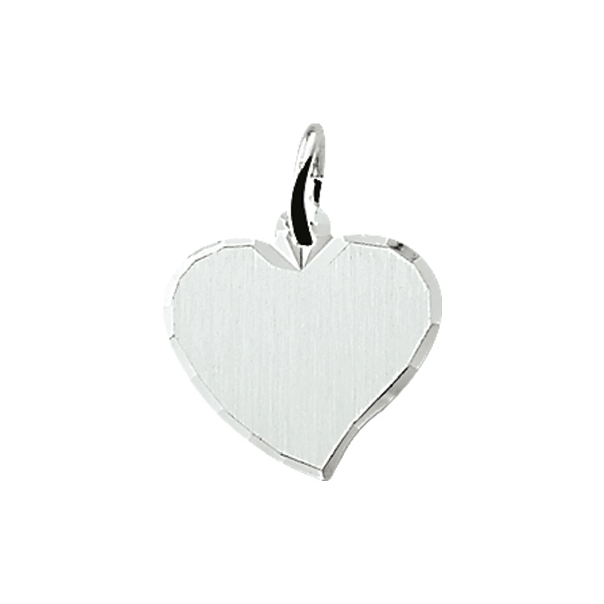 graveerhartje gediamanteerd zilver wit