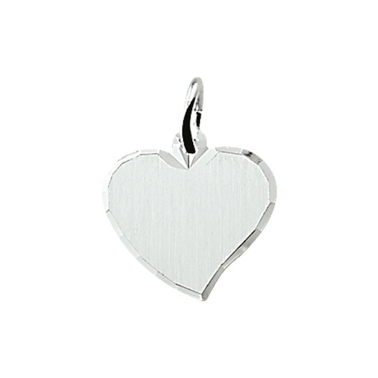graveerhartje gediamanteerd zilver wit