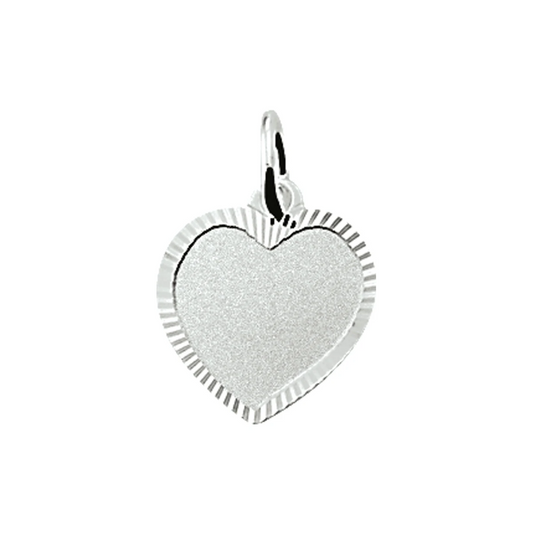 graveerhartje gediamanteerd zilver wit