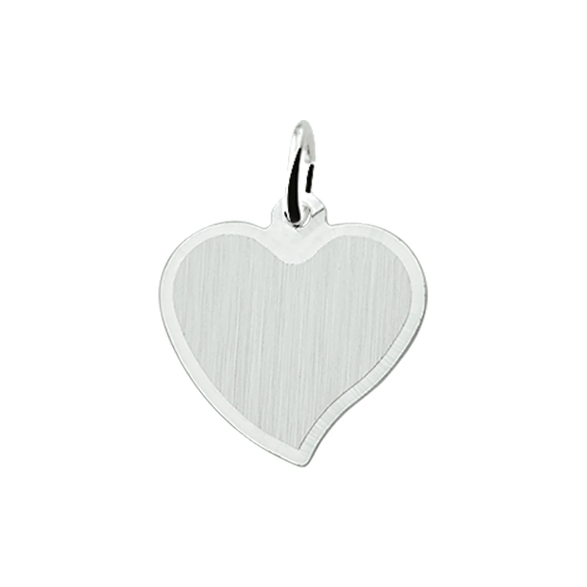 graveerhartje gediamanteerd zilver wit