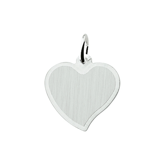 graveerhartje gediamanteerd zilver wit
