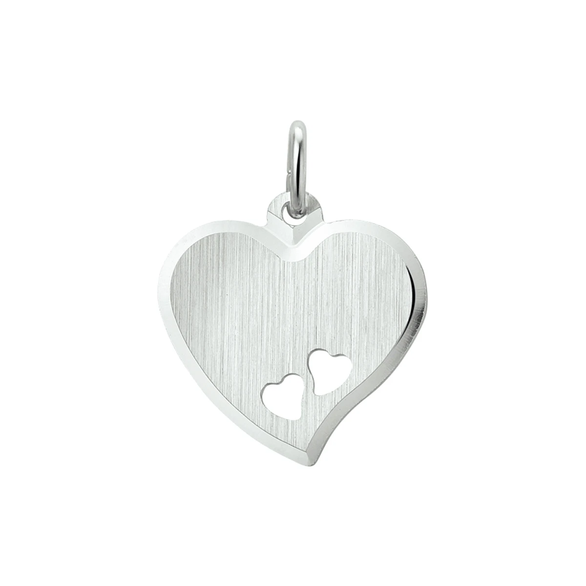 graveerhartje gediamanteerd zilver wit