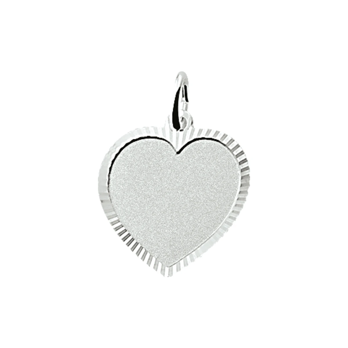 graveerhartje gediamanteerd zilver wit