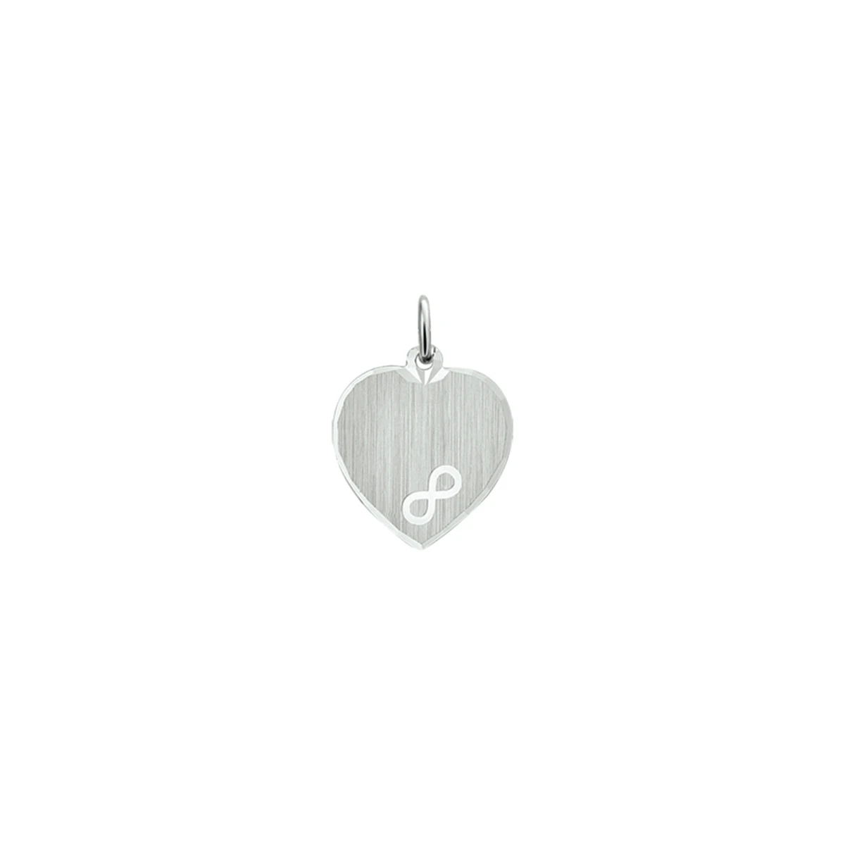 graveerhartje infinity poli/mat gediamanteerd zilver gerhodineerd