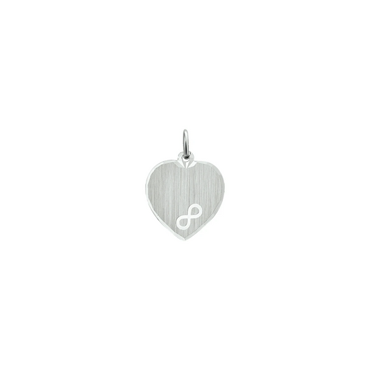 graveerhartje infinity poli/mat gediamanteerd zilver gerhodineerd