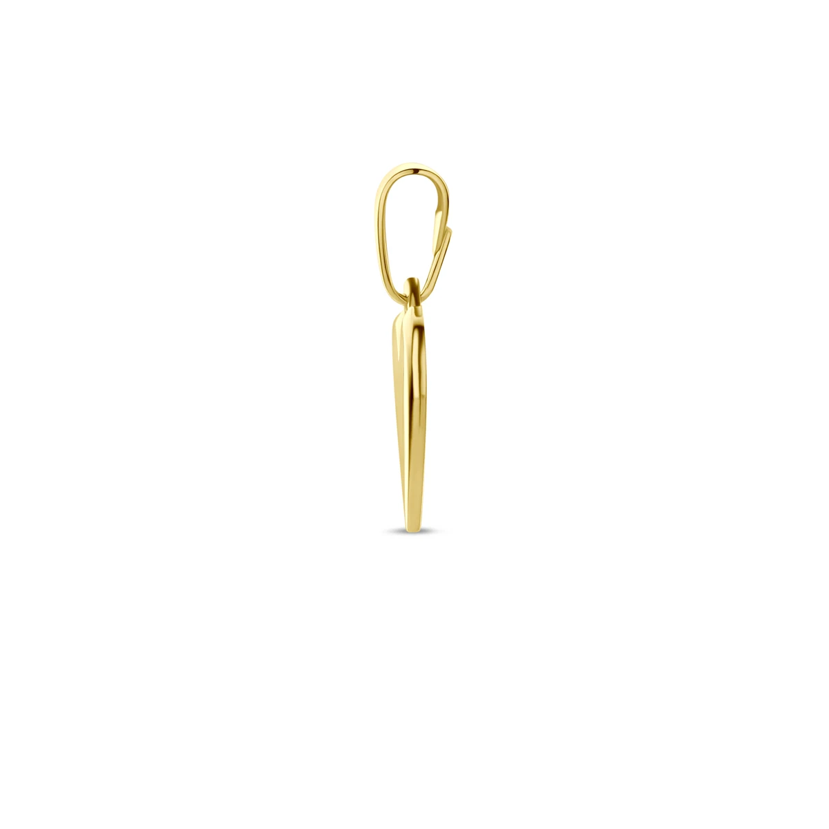 graveerhartje poli/mat 11 mm 14K geelgoud
