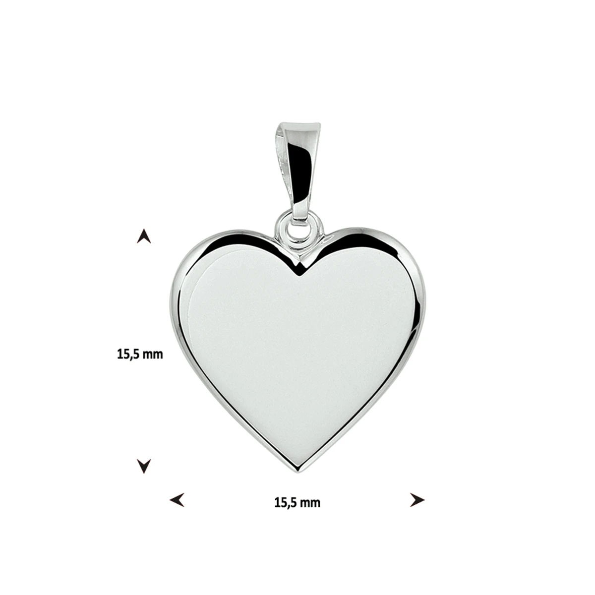 graveerhartje zilver gerhodineerd