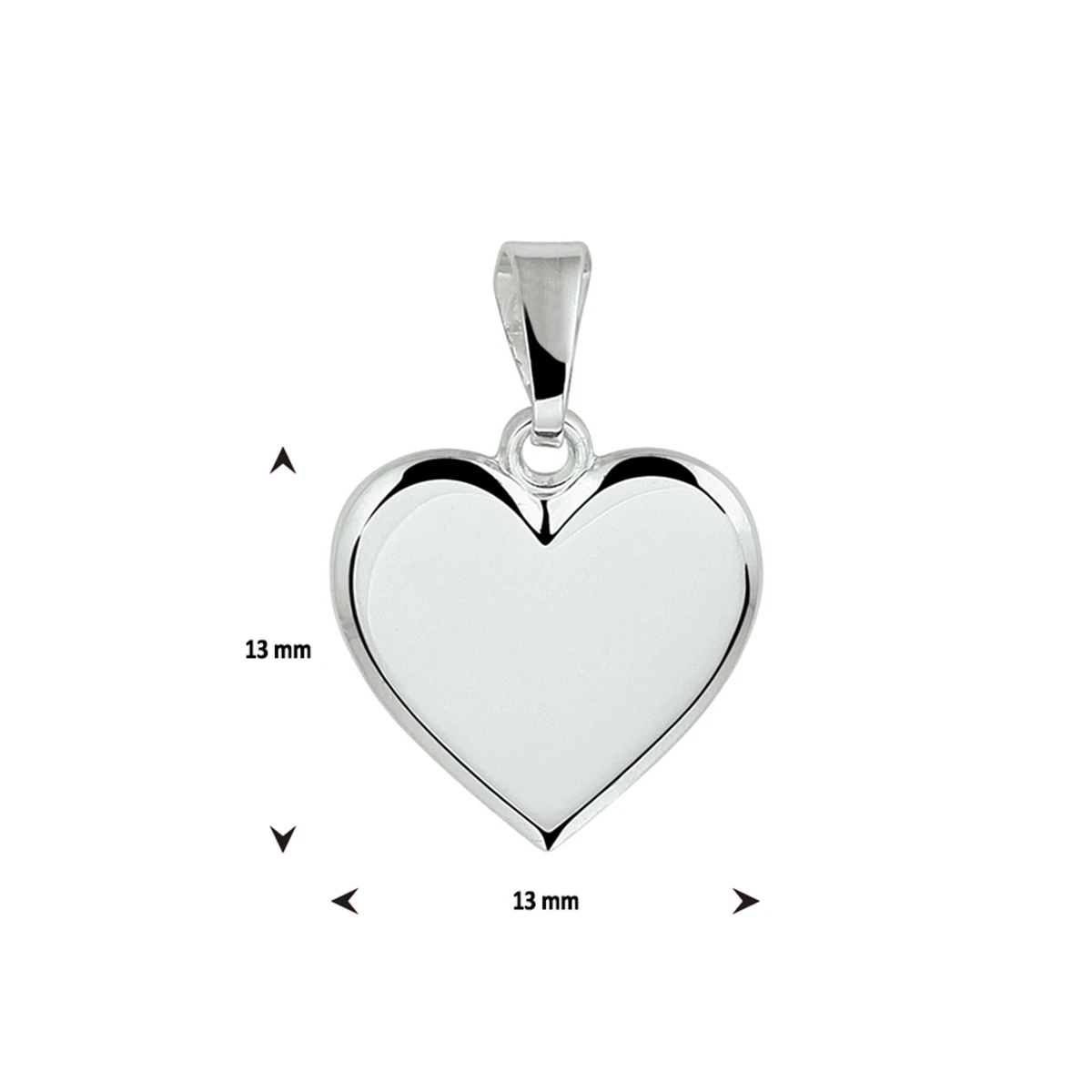 graveerhartje zilver gerhodineerd